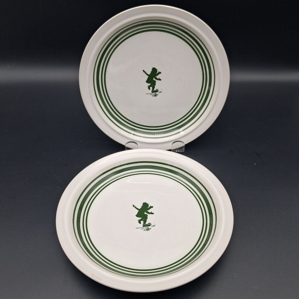 Vintage Thomas O’Brien Academy Green Jack Skating Plates SET OF 2